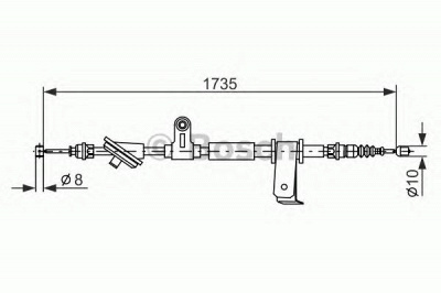 BOSCH 1987477112 -  Трос, стояночная тормозная система