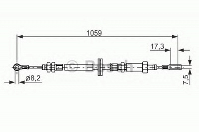 BOSCH 1987477114 -  Трос, стояночная тормозная система