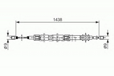 BOSCH 1987477117 -  Трос, стояночная тормозная система