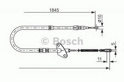 BOSCH 1987477118 -  Трос, стояночная тормозная система