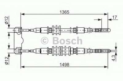 BOSCH 1987477130 -  Трос, стояночная тормозная система