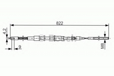 BOSCH 1987477131 -  Трос, стояночная тормозная система