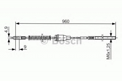 BOSCH 1987477133 -  Трос, стояночная тормозная система