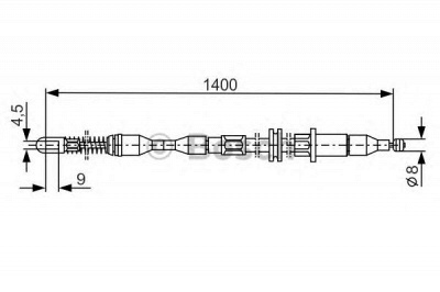 BOSCH 1987477134 -  Трос, стояночная тормозная система