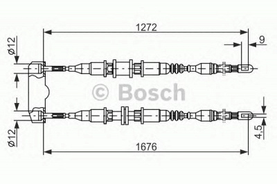 BOSCH 1987477136 -  Трос, стояночная тормозная система