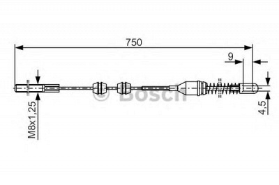 BOSCH 1987477140 -  Трос, стояночная тормозная система