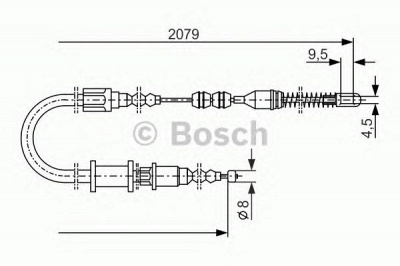 BOSCH 1987477141 -  Трос, стояночная тормозная система