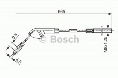 BOSCH 1987477142 -  Трос, стояночная тормозная система