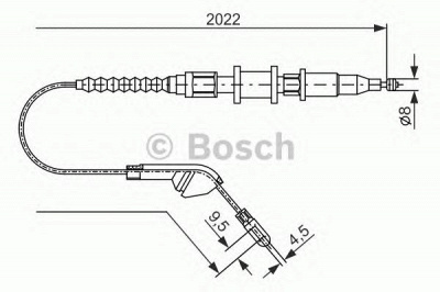 BOSCH 1987477143 -  Трос, стояночная тормозная система