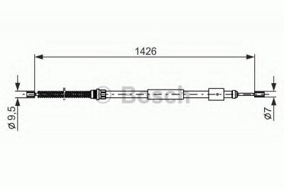 BOSCH 1987477146 -  Трос, стояночная тормозная система