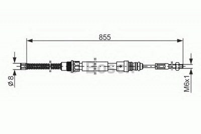 BOSCH 1987477148 -  Трос, стояночная тормозная система