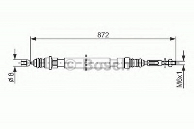 BOSCH 1987477149 -  Трос, стояночная тормозная система
