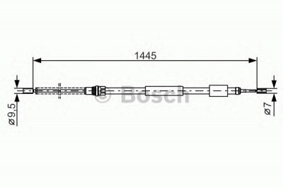 BOSCH 1987477151 -  Трос, стояночная тормозная система