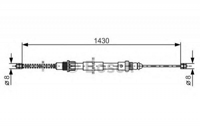 BOSCH 1987477152 -  Трос, стояночная тормозная система