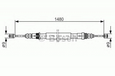 BOSCH 1987477153 -  Трос, стояночная тормозная система