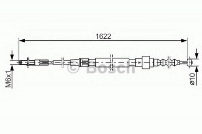 BOSCH 1987477167 -  Трос, стояночная тормозная система