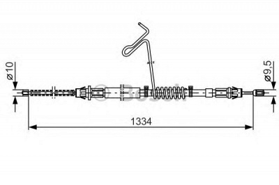 BOSCH 1987477177 -  Трос, стояночная тормозная система