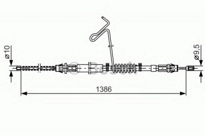 BOSCH 1987477185 -  Трос, стояночная тормозная система