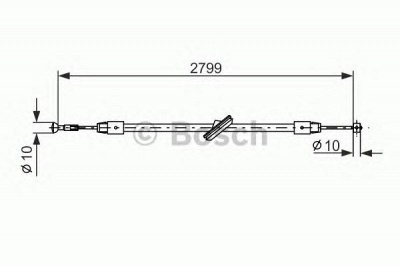 BOSCH 1987477197 -  Трос, стояночная тормозная система