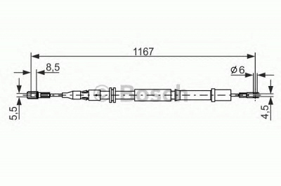 BOSCH 1987477199 -  Трос, стояночная тормозная система