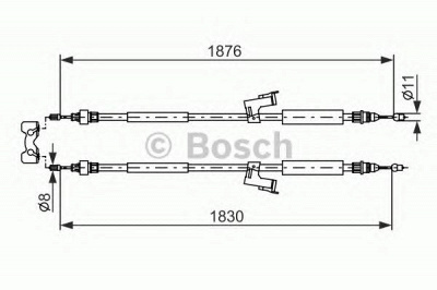 BOSCH 1987477202 -  Трос, стояночная тормозная система