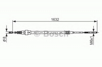 BOSCH 1987477204 -  Трос, стояночная тормозная система