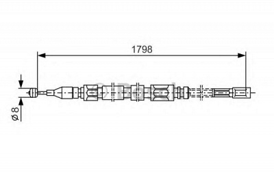 BOSCH 1987477211 -  Трос, стояночная тормозная система