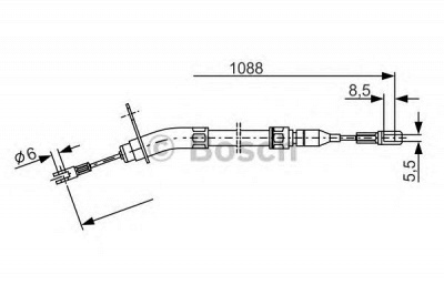 BOSCH 1987477212 -  Трос, стояночная тормозная система