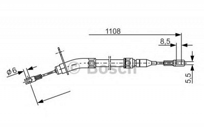 BOSCH 1987477213 -  Трос, стояночная тормозная система