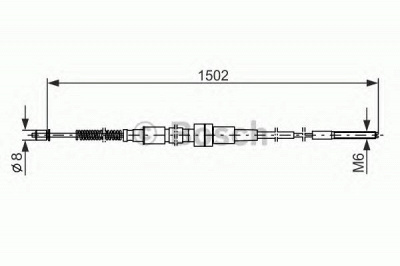 BOSCH 1987477214 -  Трос, стояночная тормозная система