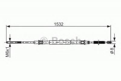 BOSCH 1987477215 -  Трос, стояночная тормозная система