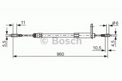 BOSCH 1987477219 -  Трос, стояночная тормозная система