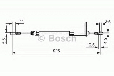 BOSCH 1987477220 -  Трос, стояночная тормозная система