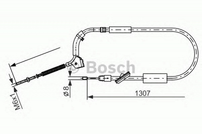BOSCH 1987477223 -  Трос, стояночная тормозная система