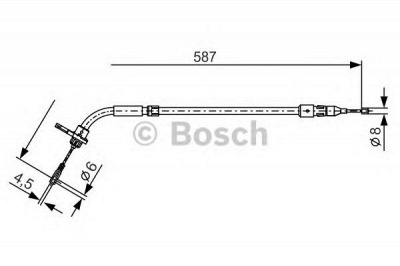 BOSCH 1987477224 -  Трос, стояночная тормозная система