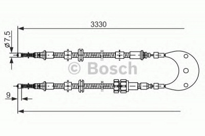 BOSCH 1987477230 -  Трос, стояночная тормозная система