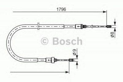 BOSCH 1987477235 -  Трос, стояночная тормозная система