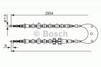 BOSCH 1987477236 -  Трос, стояночная тормозная система