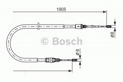 BOSCH 1987477237 -  Трос, стояночная тормозная система