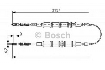 BOSCH 1987477247 -  Трос, стояночная тормозная система
