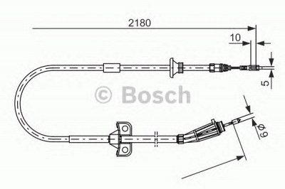 BOSCH 1987477248 -  Трос, стояночная тормозная система