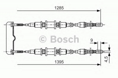 BOSCH 1987477253 -  Трос, стояночная тормозная система