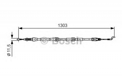 BOSCH 1987477260 -  Трос, стояночная тормозная система