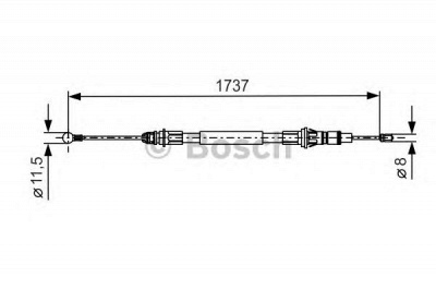 BOSCH 1987477261 -  Трос, стояночная тормозная система