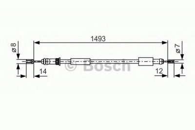 BOSCH 1987477271 -  Трос, стояночная тормозная система