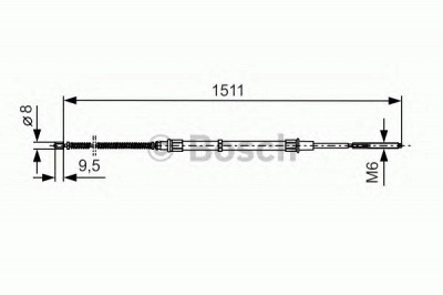 BOSCH 1987477284 -  Трос, стояночная тормозная система