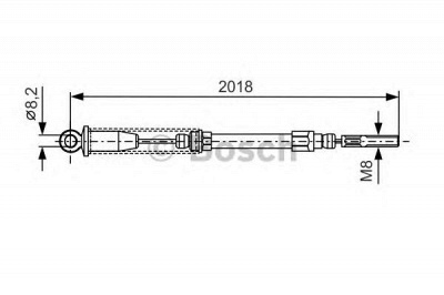 BOSCH 1987477289 -  Трос, стояночная тормозная система
