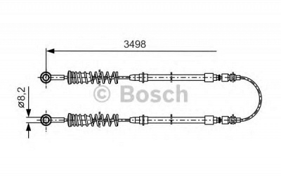 BOSCH 1987477291 -  Трос, стояночная тормозная система