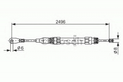 BOSCH 1987477306 -  Трос, стояночная тормозная система