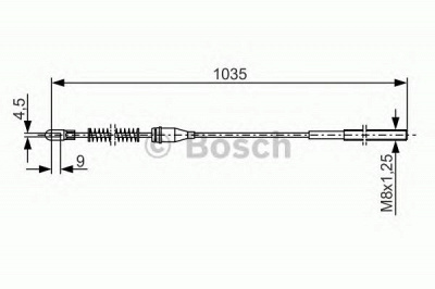 BOSCH 1987477307 -  Трос, стояночная тормозная система